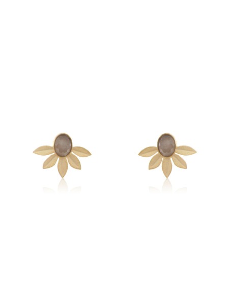 M Rio Margot 4 Petals Gold Plated Silver Earrings