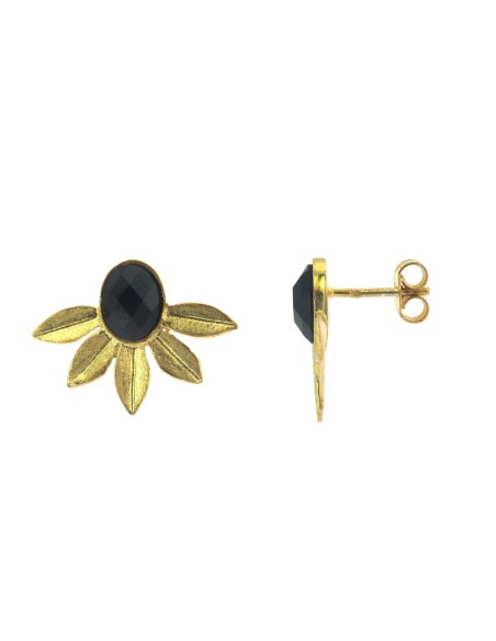 M Rio Margot 4 Petals Gold Plated Silver Earrings