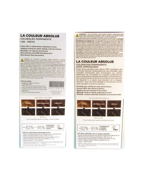 Lazartigue La Couleur Absolue Permanent Colour 1.00 Black