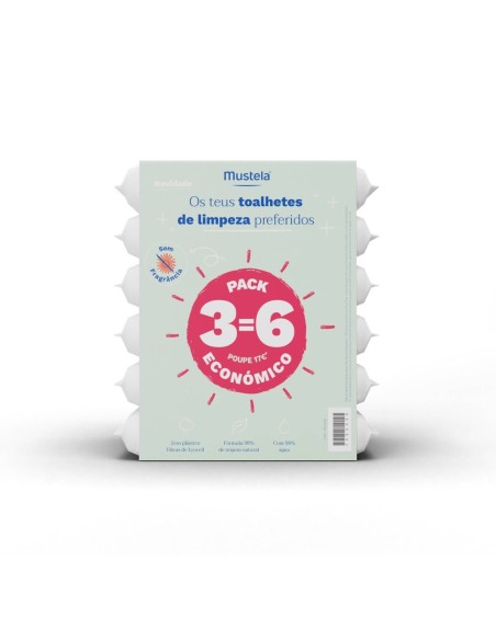 Mustela Fragrance-Free Wipes Pack 6x60 units