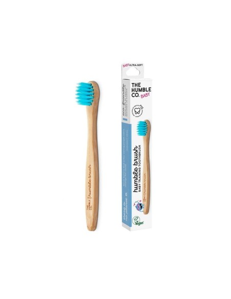 The Humble Co Bamboo Baby Toothbrush Blue The Humble Co Bamboo Baby Toothbrush Blue