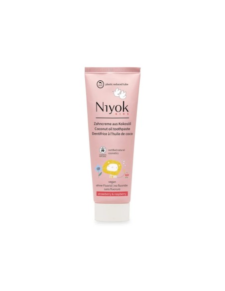 Niyok Natural Coconut Oil Toothpaste for Children Strawberry and Raspberry 75ml