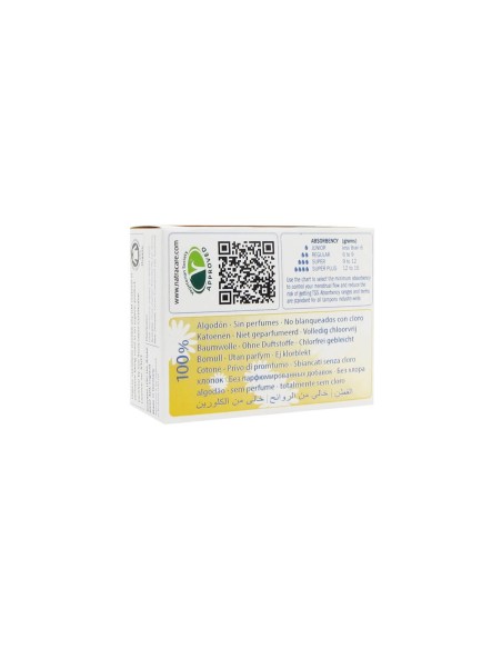 Natracare Cotton Caps Regular Flow 10 pcs