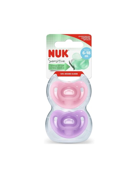 NUK Sensitive Silicone Pacifier 6-18M x2