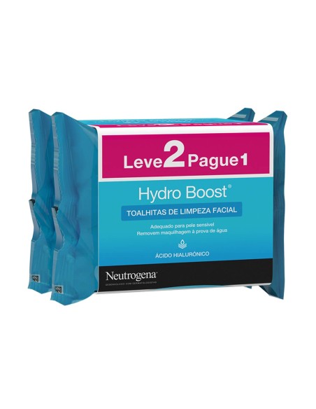 Neutrogena Duo Hydro Boost Facial Cleansing Wipes 25 Units