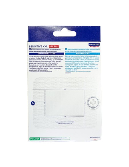 Hansaplast Sensitive XXL Sterile 8x10cm 5 units