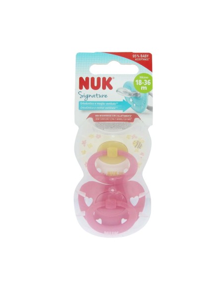 NUK Signature Silicone Soother 18-36m x2