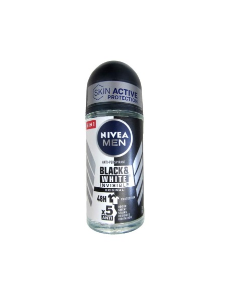 Nivea Men Black and White Invisible Original Roll On 50ml Nivea Men Black and White Invisible Original Roll On 50ml