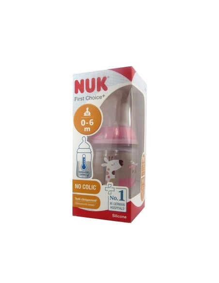 NUK First Choice Silicone Temperature Indicator Bottle 0-6M M 150ml