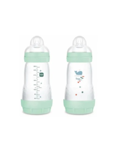 Mam Anti-Colic Bottle Easy Start 2m Blue 2x260ml