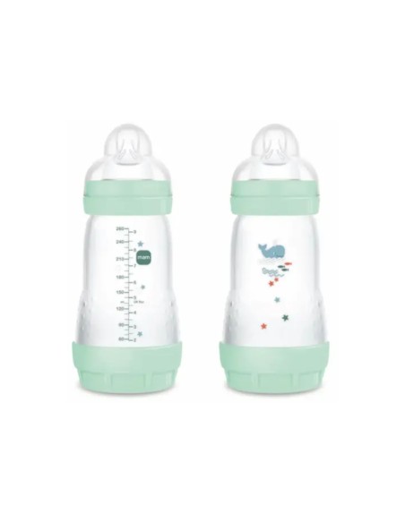 Mam Anti-Colic Bottle Easy Start 2m Blue 2x260ml