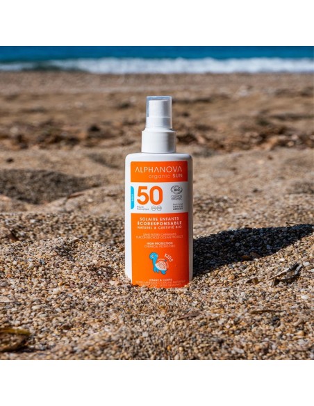 Alphanova Organic Sun Spray Sunscreen Kids SPF50 125g