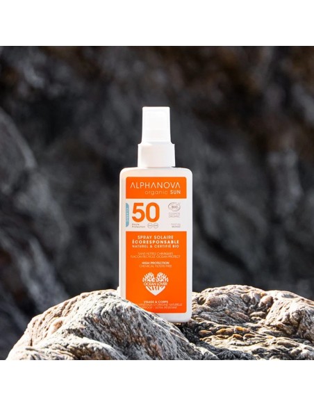 Alphanova Organic Sun Spray Mineral Sunscreen SPF50 125g