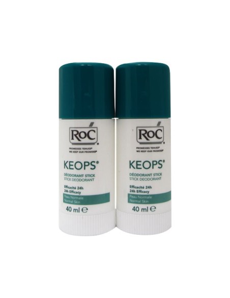 Roc Keops Deodorant Stick Soft Sweating 2x40ml