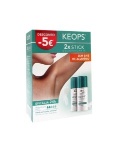 Roc Keops Deodorant Stick Soft Sweating 2x40ml 2
