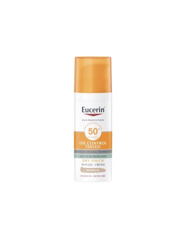 Eucerin Sun Oil Control Tinted Gel-Cream Dry Touch Medium SPF50+ 50ml