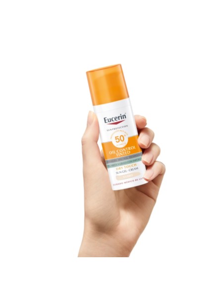 Eucerin Sun Oil Control Tinted Gel-Creme Toque Seco Claro SPF50+ 50ml