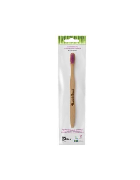 The Humble Co. Soft Adult Flat Handle Bamboo Toothbrush