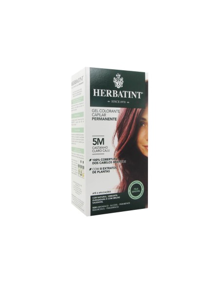 Herbatint Permanent Hair Color Gel 5M Light Brown Cashew 150ml